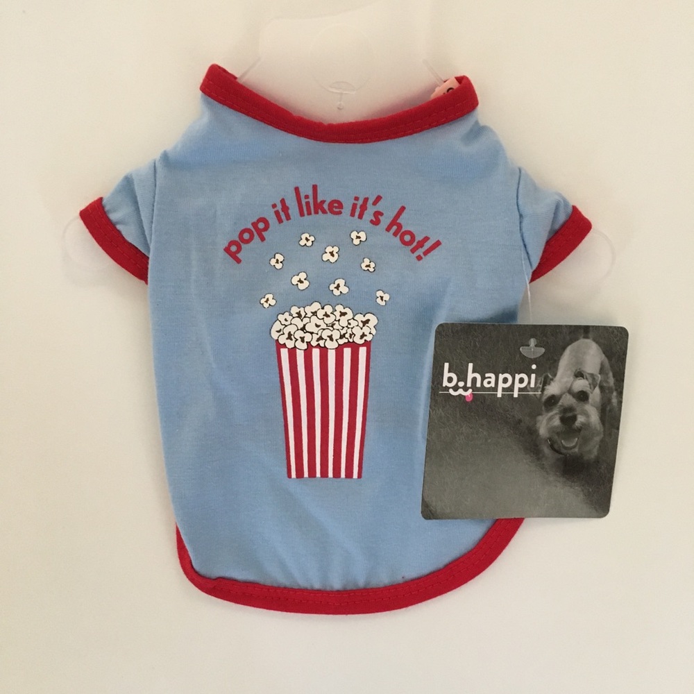 NEW (XS) Dog Short Sleeve Lightweight Shirt “Pop It Like It’s Hot“ by b.happi
